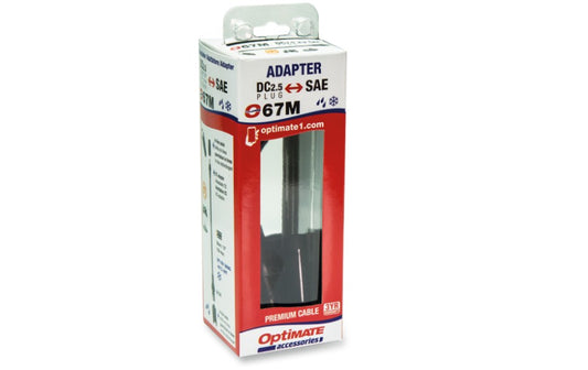 TECMATE CHARGER CABLE ADAPTER KIT SAE TO 2.5MM