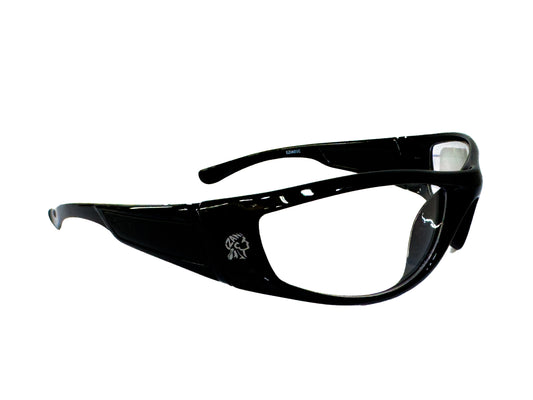 ZAN HEADGEAR Iowa Sunglasses - Adult - Shiny Black - Clear Lens