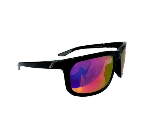 100% Hakan Sunglasses - Adult - Black - Purple Mirror
