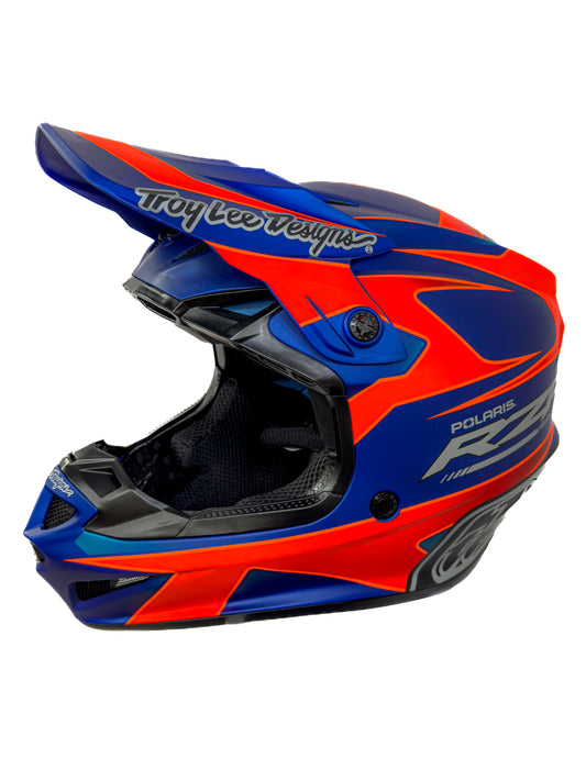 Polaris RZR Troy Lee Designs SE4 Helmet - Adult - Blue/Orange
