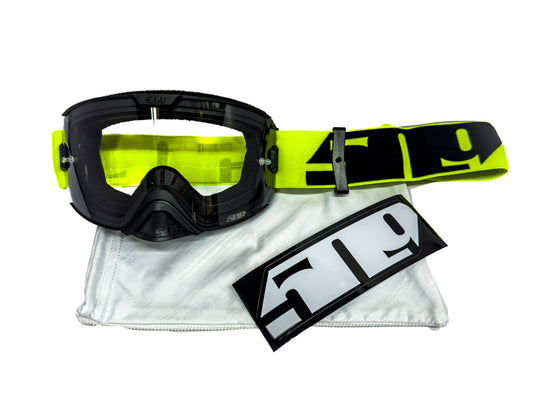 509 Kingpin Lite Offroad Goggle - Adult - Black/Hi-Vis - Clear Lens
