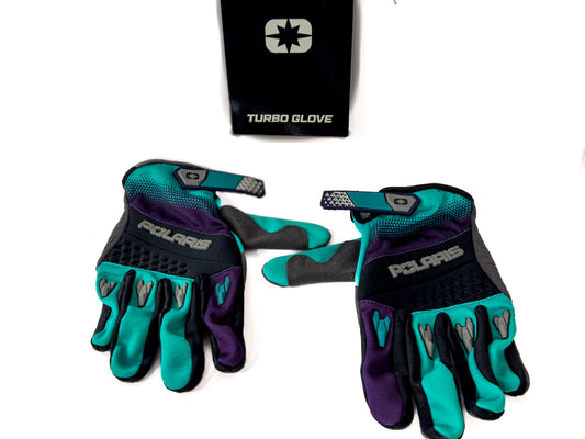 Polaris Turbo Offroad Glove - Teal/Purple