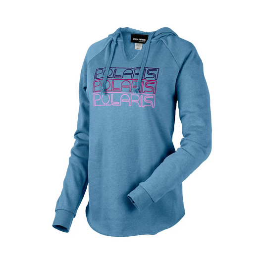 POLARIS W STACKED NEON V NECK HOODIE