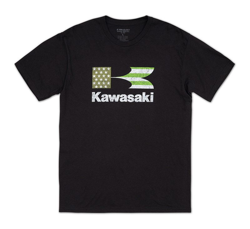 KAWSAKI HERITAGE STACKED FLAG T SHIRT