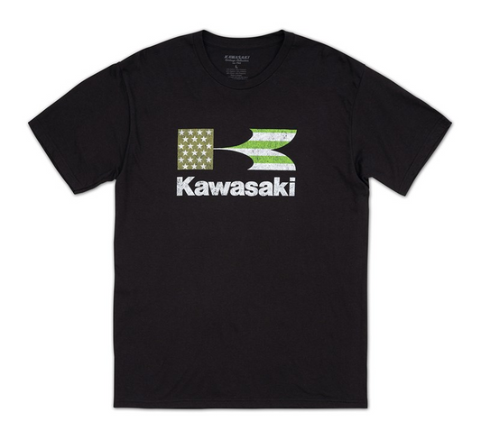 KAWSAKI HERITAGE STACKED FLAG T SHIRT