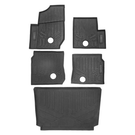 SMARTLINER Custom Fit Rugged Rubber Floor Liners For 2019-2026 Polaris General XP 1000 (4-Seater Models) Plus Bed